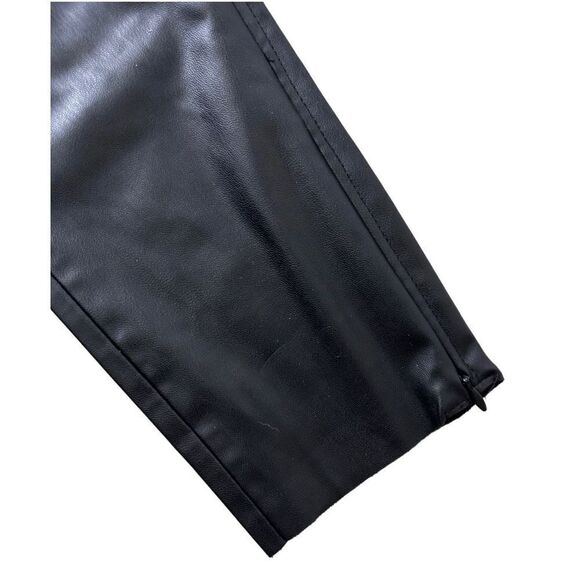 Zara Women’s Black‎ Faux Leather High Rise Pants Size Small - Picture 3 of 9